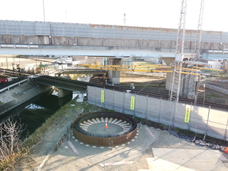 大和御所道路橿原高田ICランプ橋（AP20）下部工事