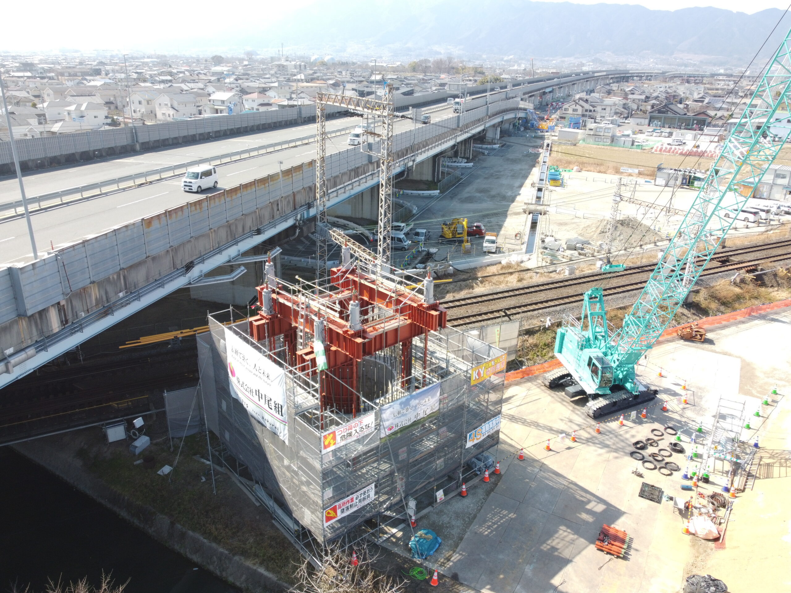 大和御所道路橿原高田ICランプ橋（AP20）下部工事 | 株式会社中尾組