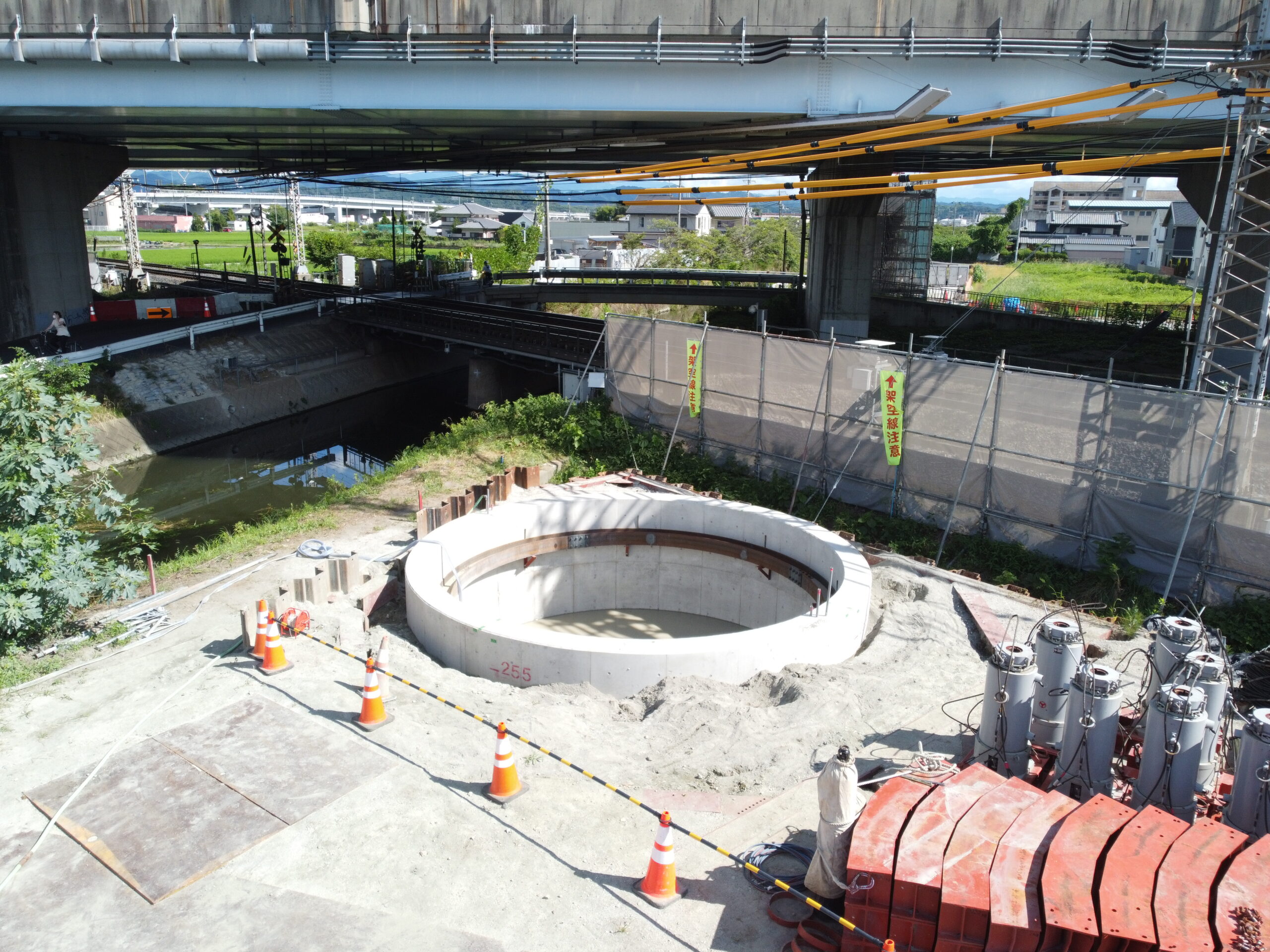 大和御所道路橿原高田ICランプ橋（AP20）下部工事