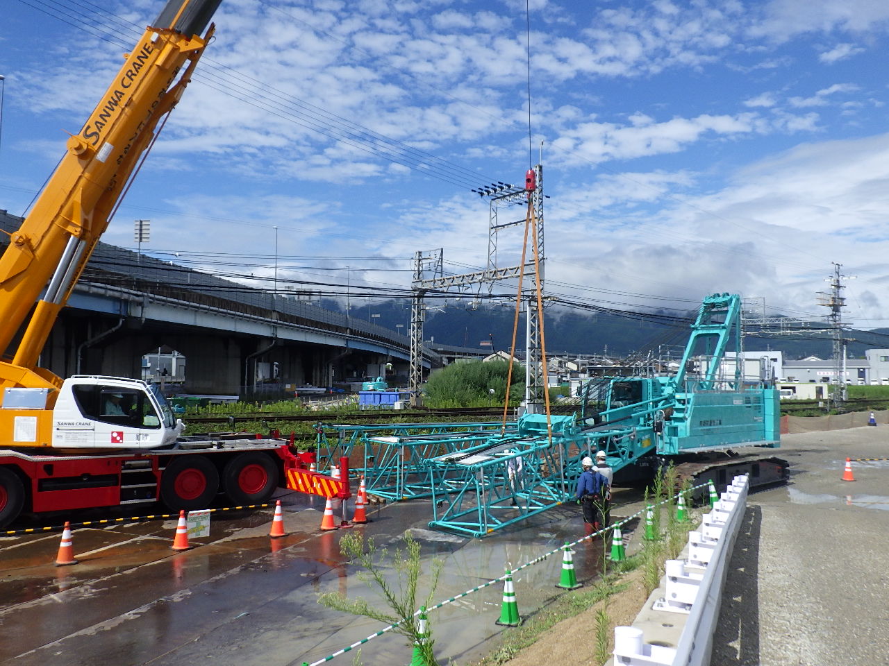 大和御所道路橿原高田ICランプ橋（AP20）下部工事