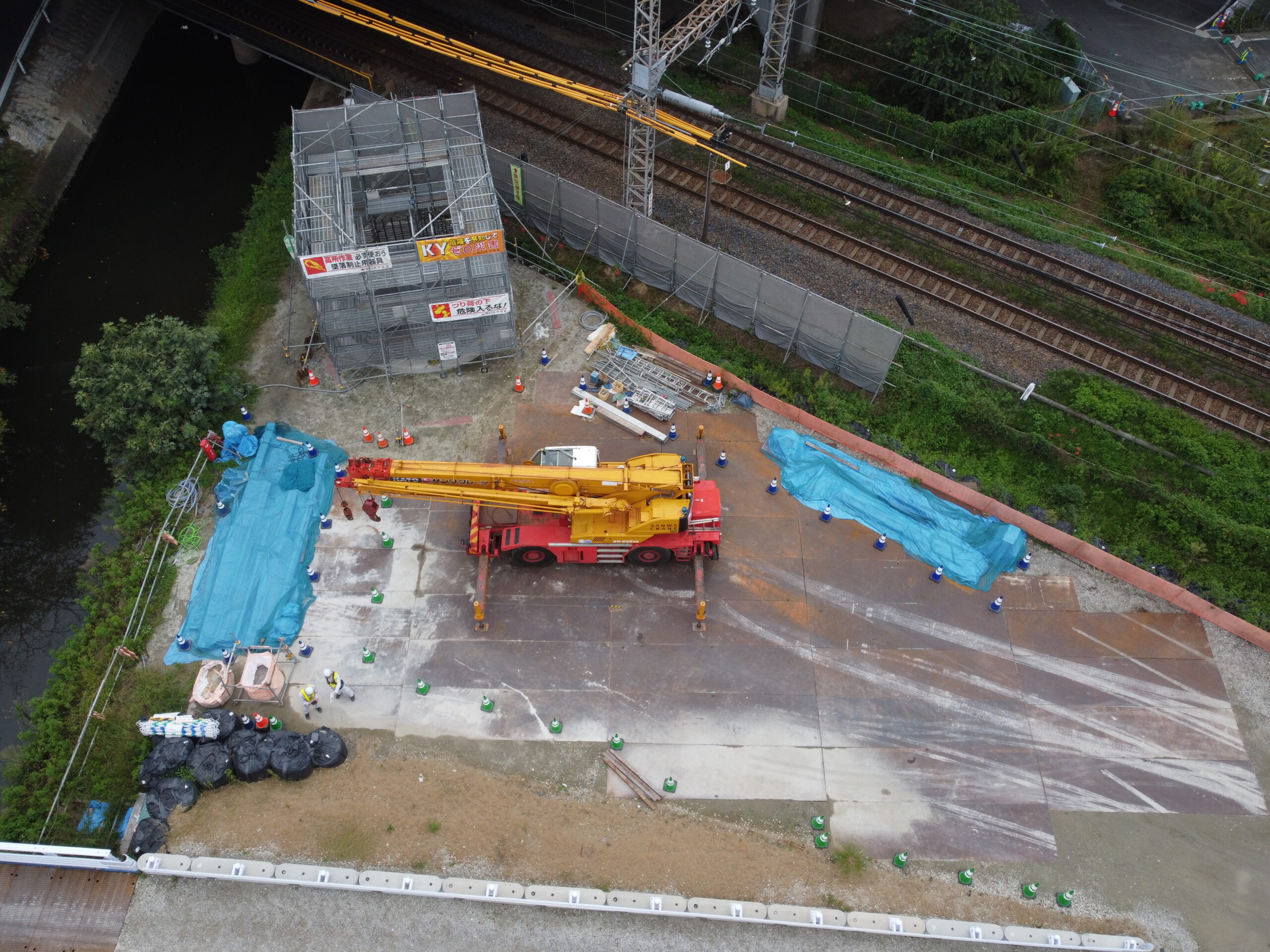 大和御所道路橿原高田ICランプ橋（AP20）下部工事