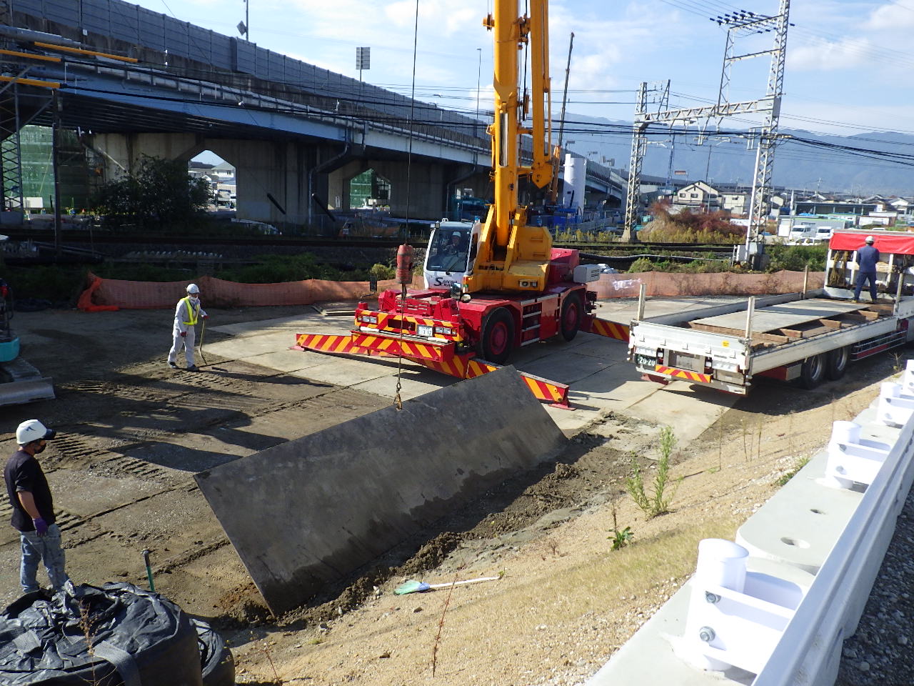 大和御所道路橿原高田ICランプ橋（AP20）下部工事