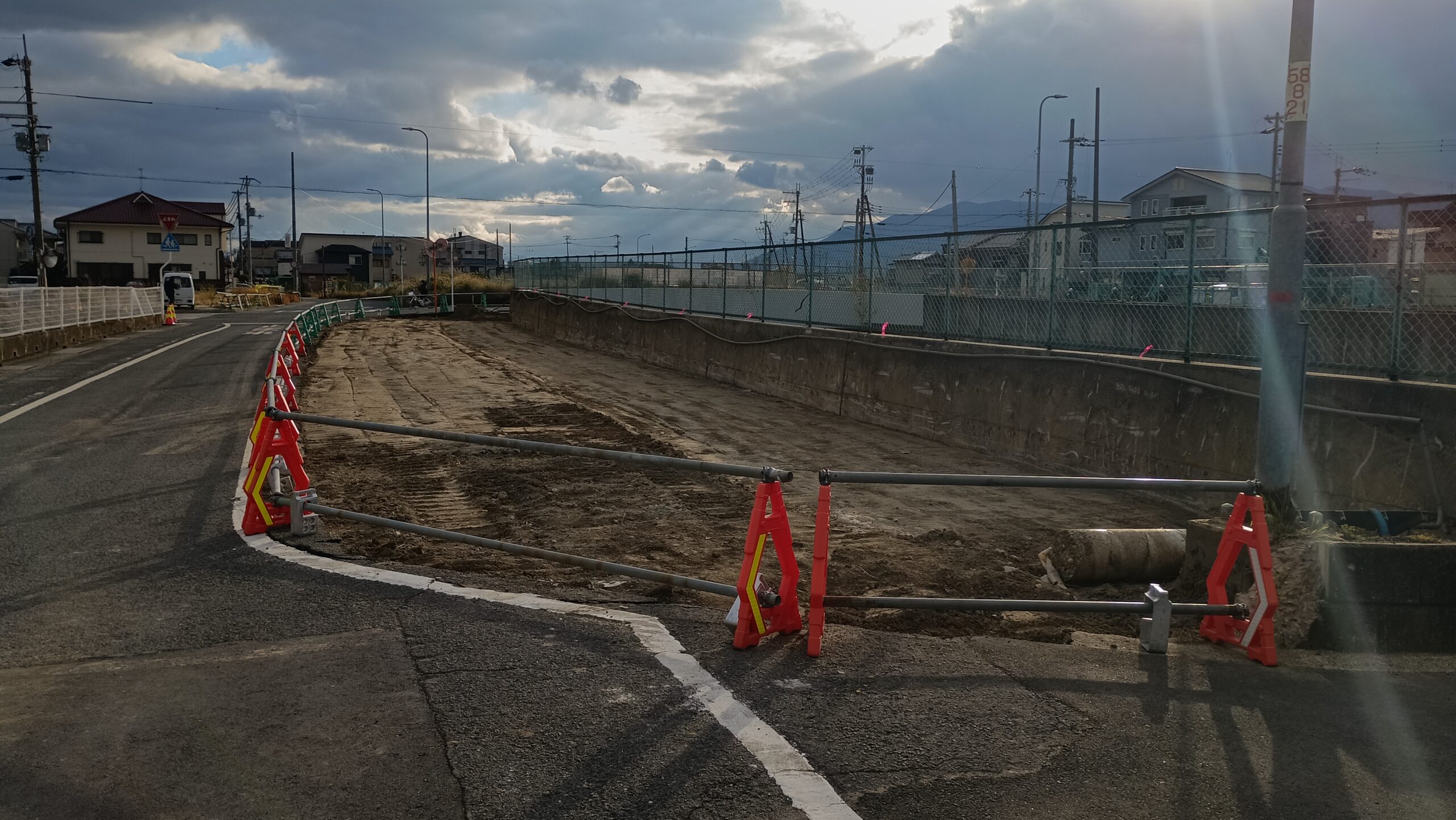 大和御所道路土橋地区仮設歩道橋南側他工事