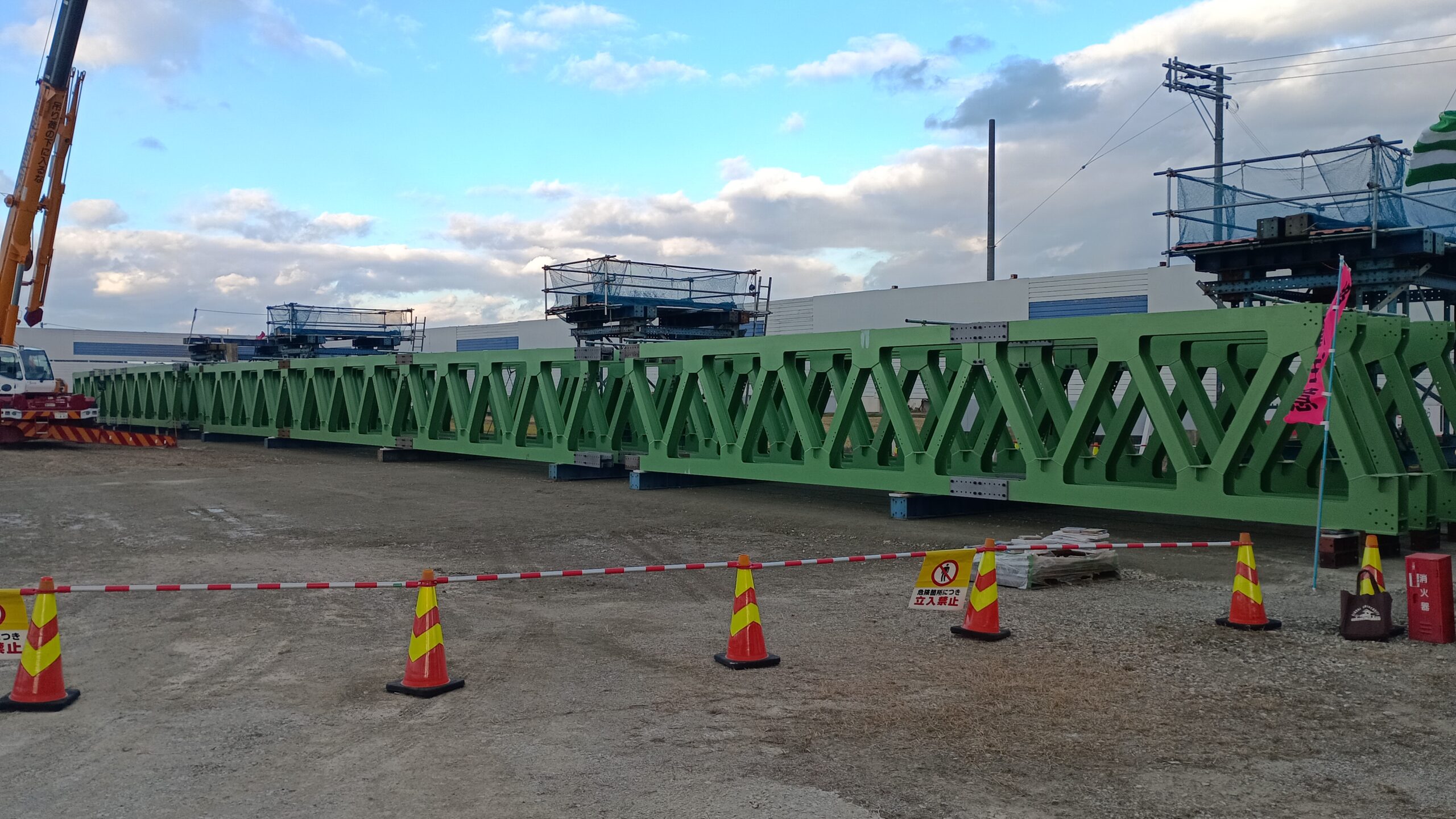 大和御所道路土橋地区仮設歩道橋南側他工事