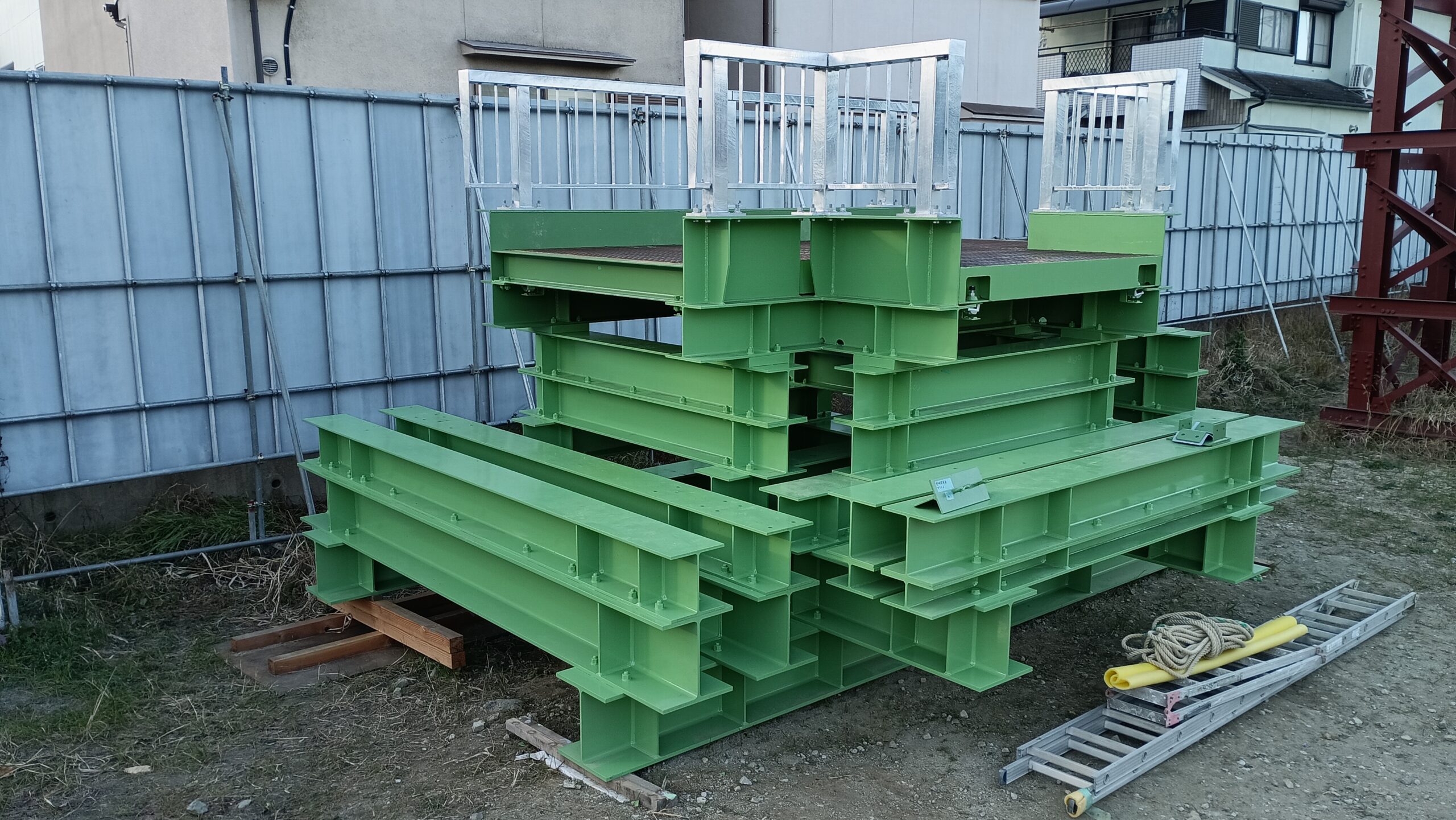 大和御所道路土橋地区仮設歩道橋南側他工事