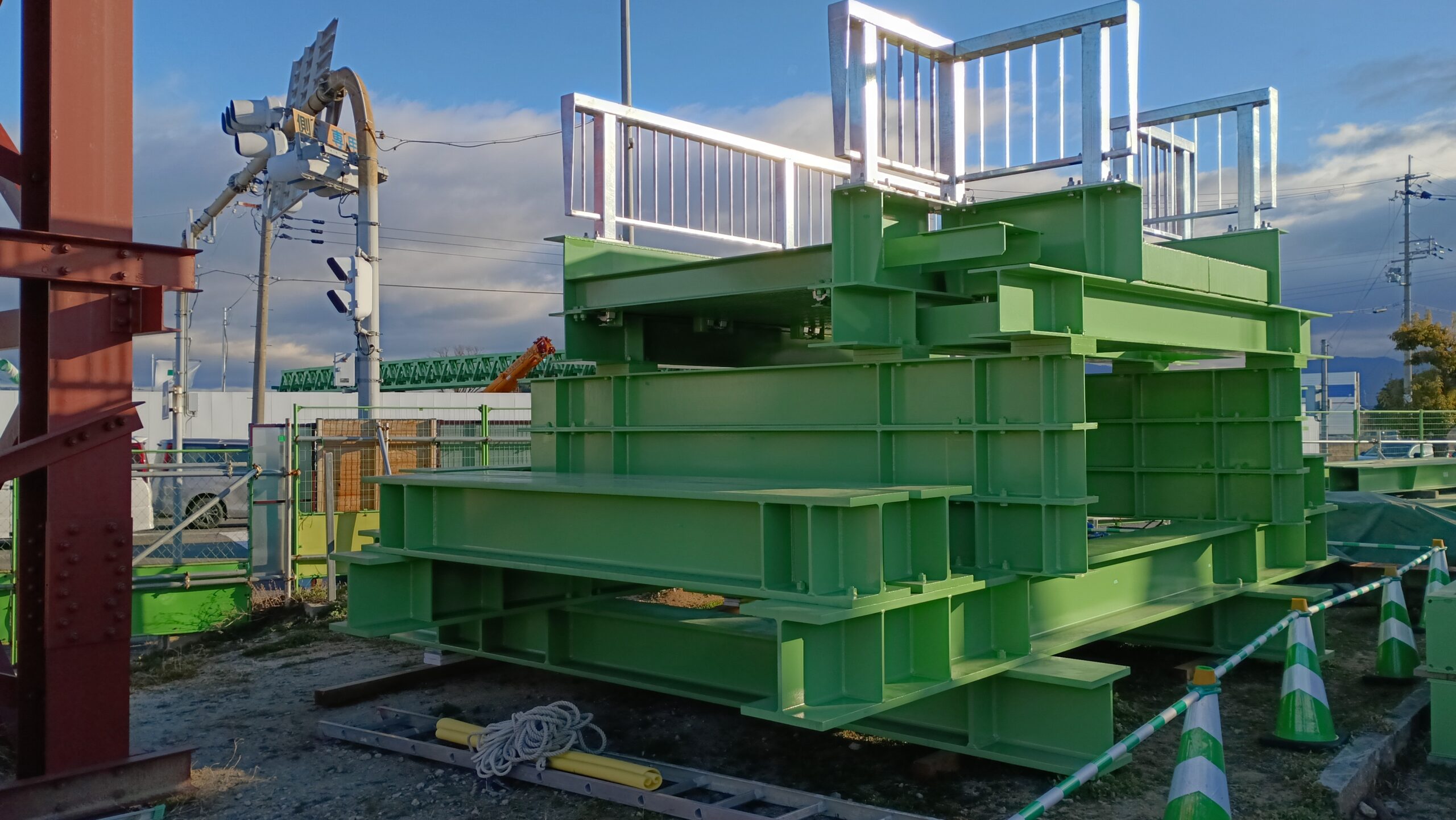 大和御所道路土橋地区仮設歩道橋南側他工事