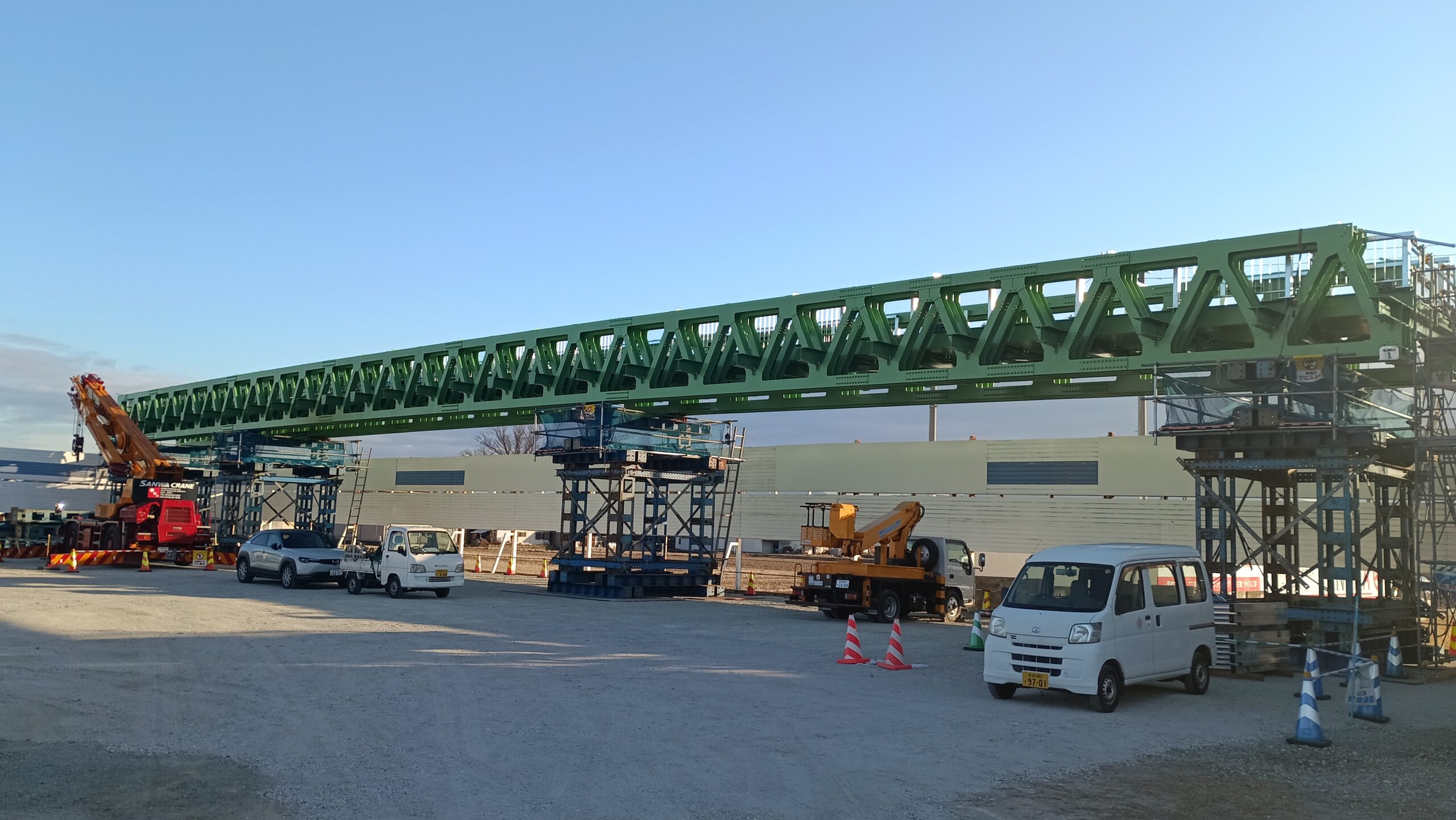 大和御所道路土橋地区仮設歩道橋南側他工事