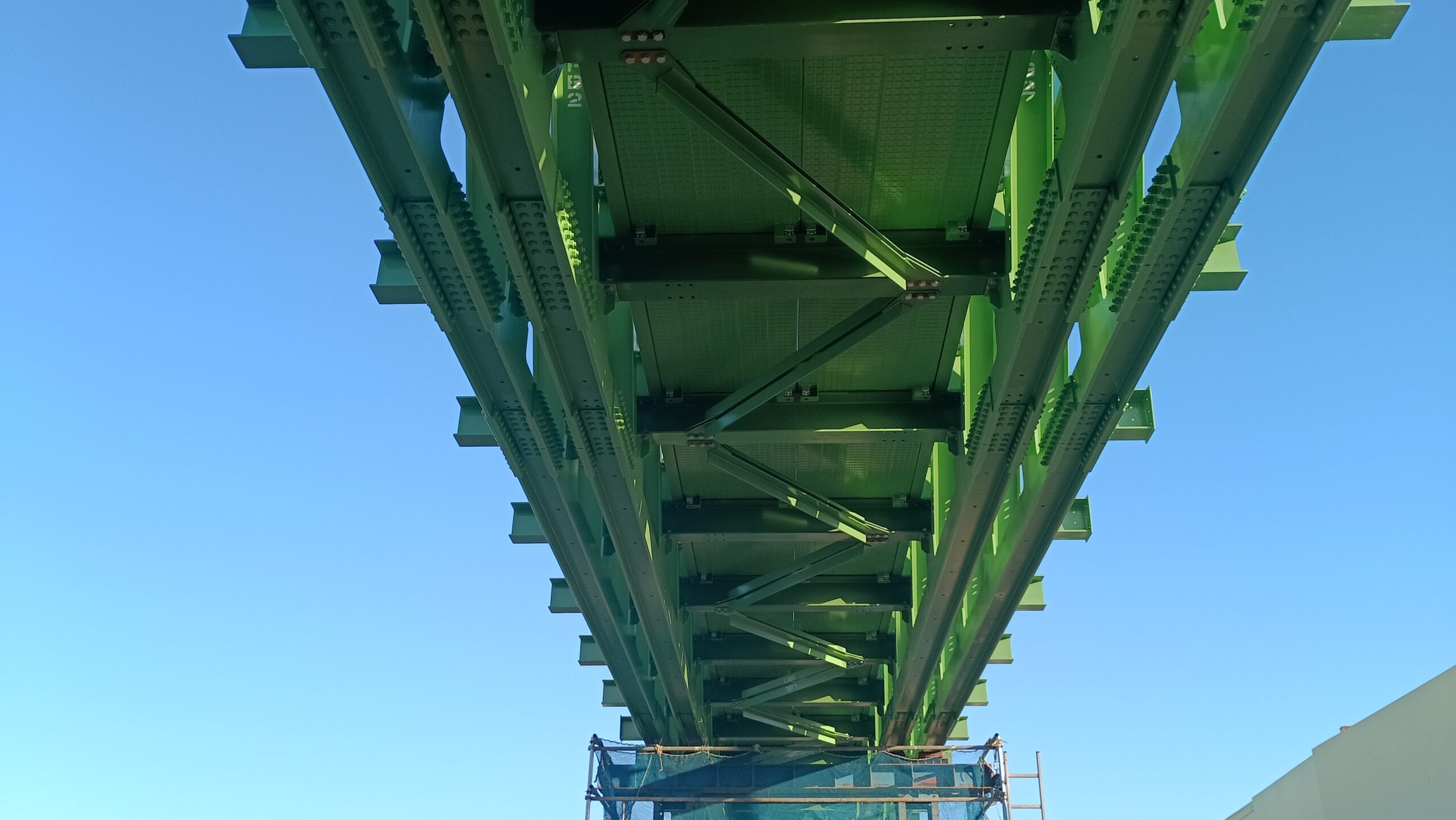 大和御所道路土橋地区仮設歩道橋南側他工事