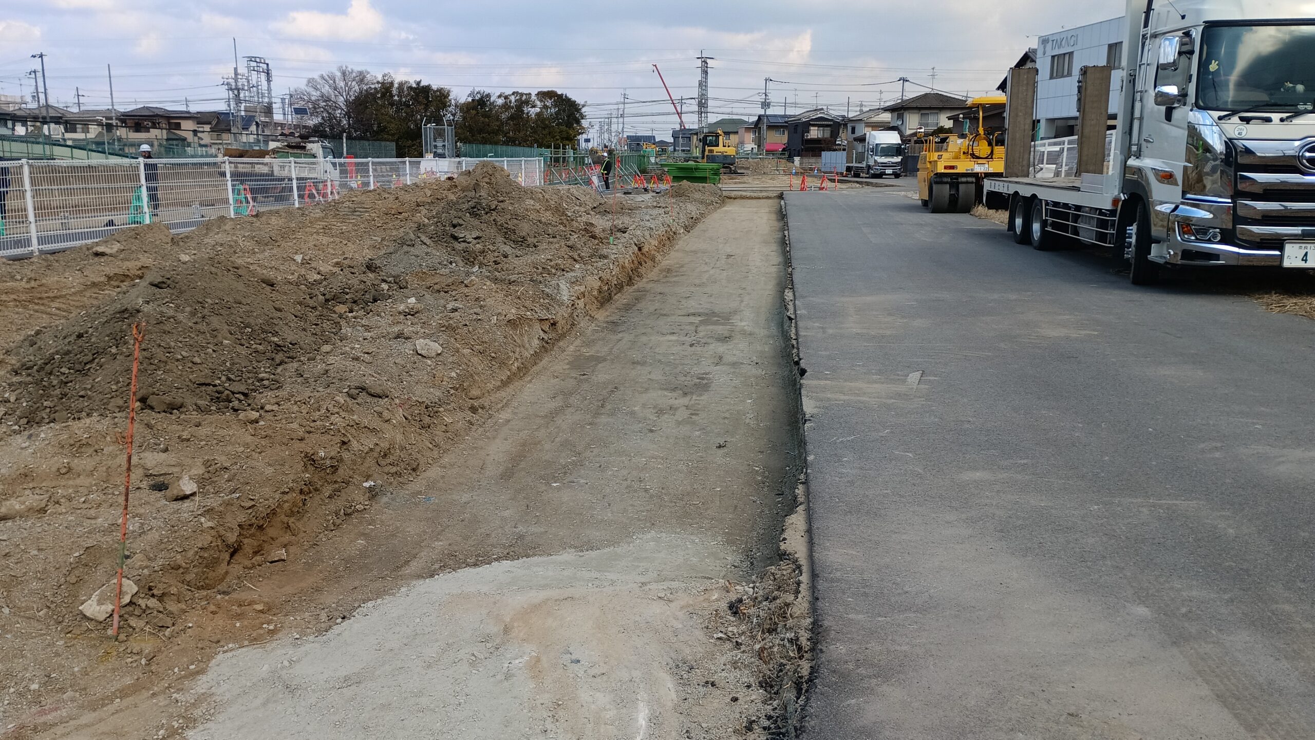 大和御所道路土橋地区仮設歩道橋南側他工事