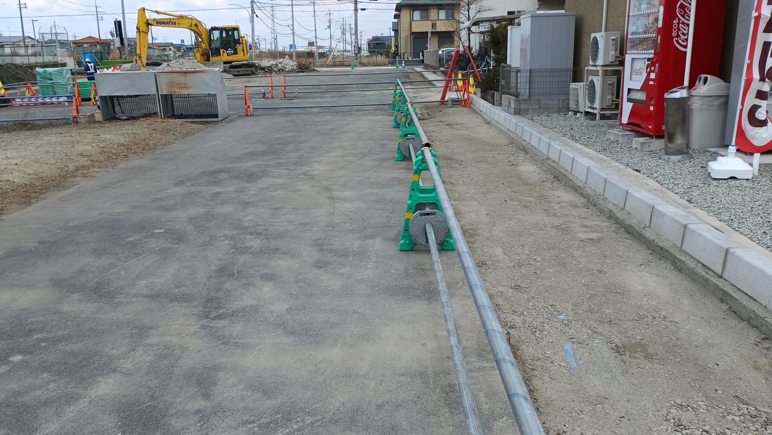 大和御所道路土橋地区仮設歩道橋南側他工事